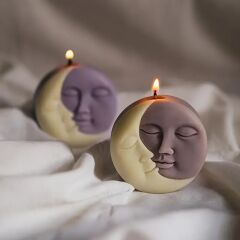 Ay ve Güneş Silikon Mum Kalıbı