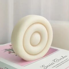 Geometrik Dairesel Halka Silikon Mum Kalıbı