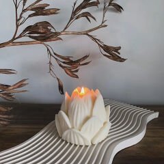 Lotus Çiçeği Silikon Mum Kalıbı