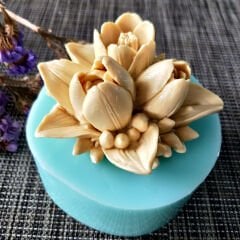 Lale Buketi Silikon Mum Kalıbı