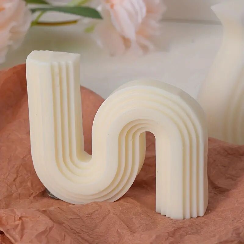 Geometrik S Şekilli Silikon Mum Kalıbı