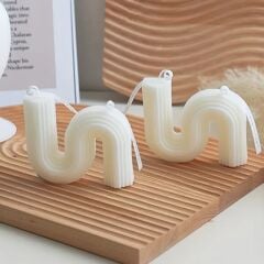 Geometrik S Şekilli Silikon Mum Kalıbı