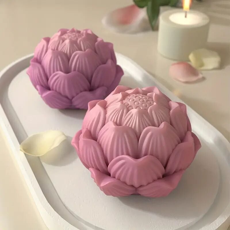 Lotus Çiçeği Silikon Kalıp ( küçük boy)