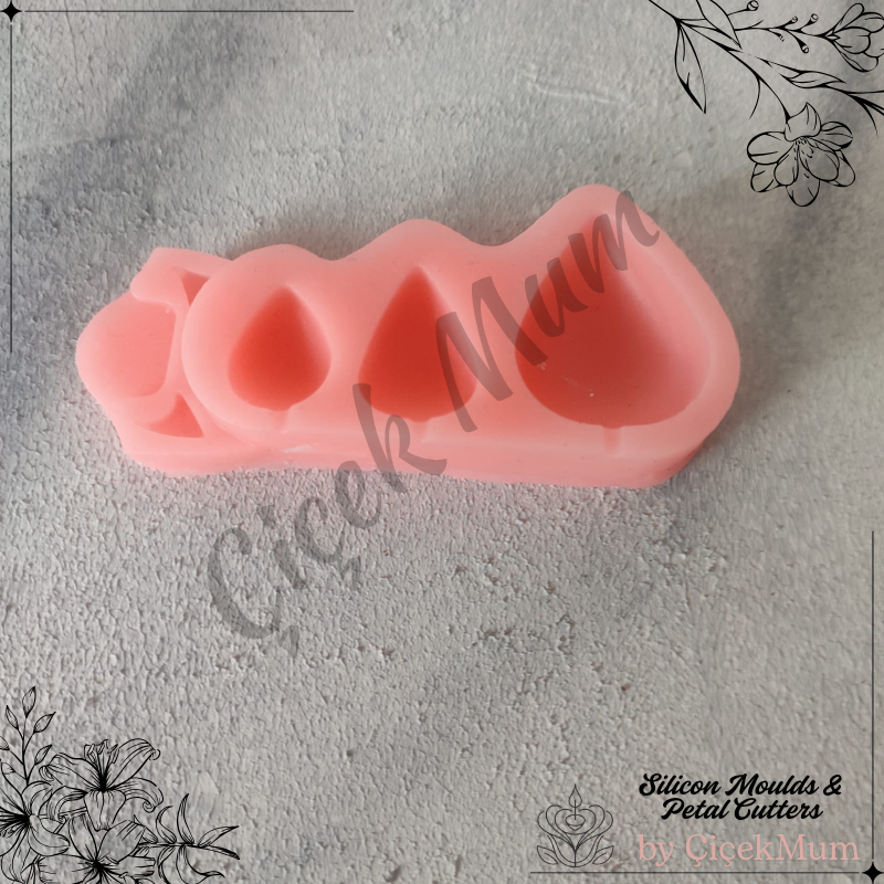 3 Boy Tomurcuk Çiçek Çekirdek Silikon Kalıbı