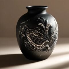 Sedefli Akrilik Boya - 100 ml Siyah