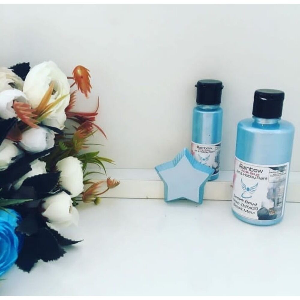 Sedefli Akrilik Boya - 100 ml Bebek Mavi