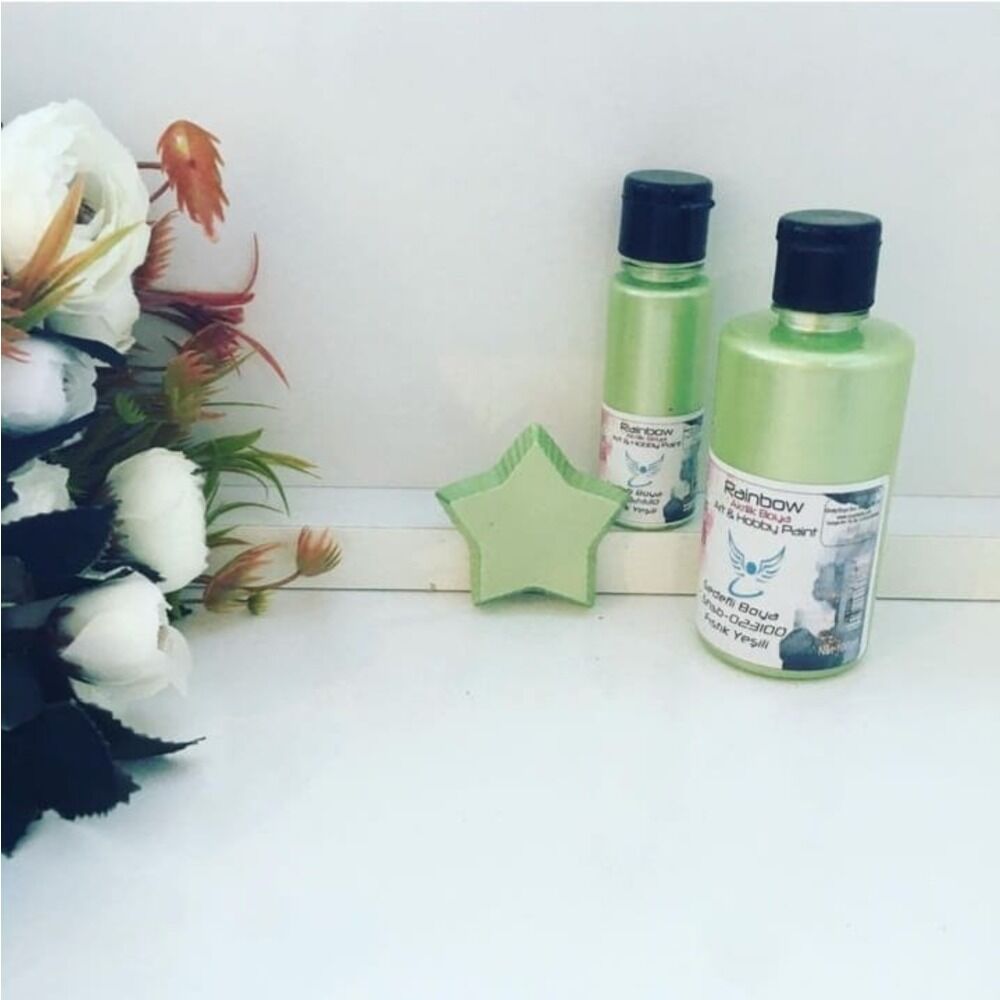 Sedefli Akrilik Boya - 100 ml Fıstık Yeşili