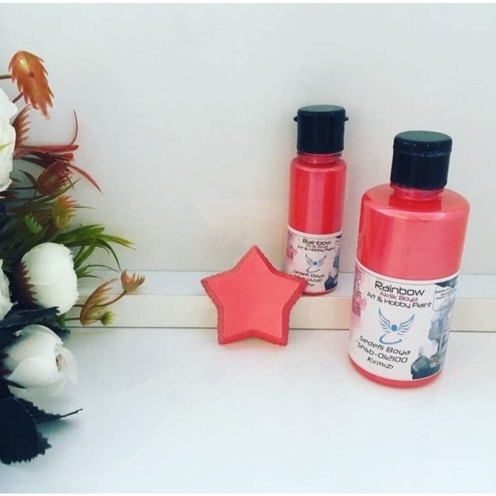 Sedefli Akrilik Boya - 100 ml Kırmızı