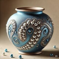 Sedefli Akrilik Boya - 100 ml Mavi