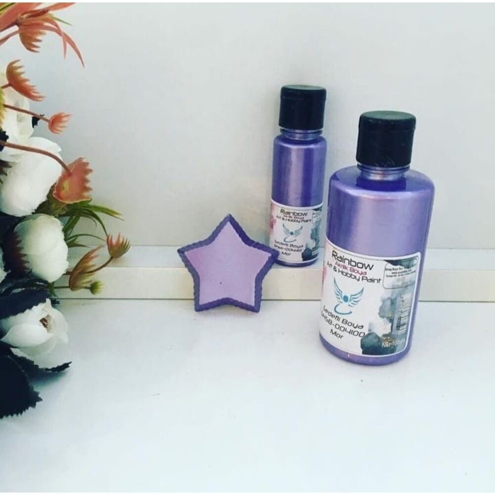 Sedefli Akrilik Boya - 100 ml Mor