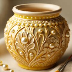 Sedefli Akrilik Boya - 100 ml Sarı