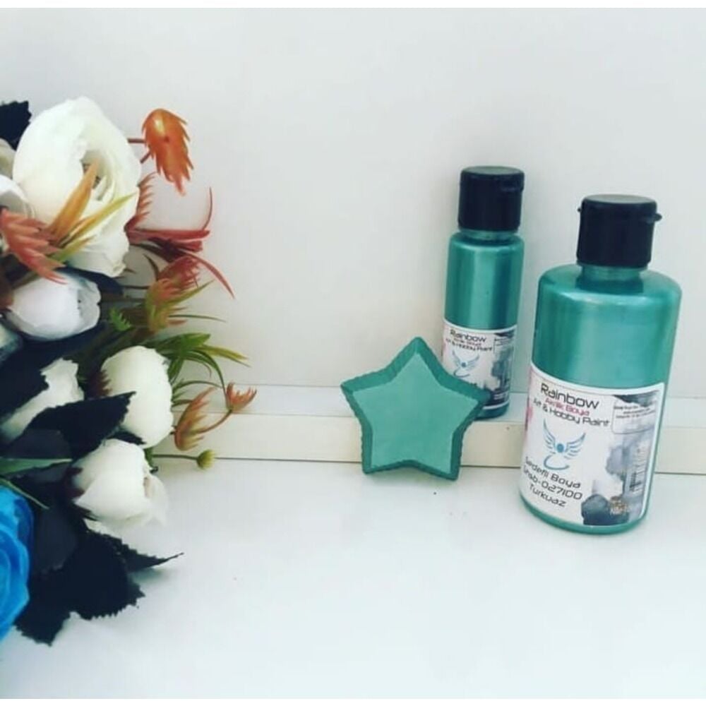 Sedefli Akrilik Boya - 100 ml Turkuaz