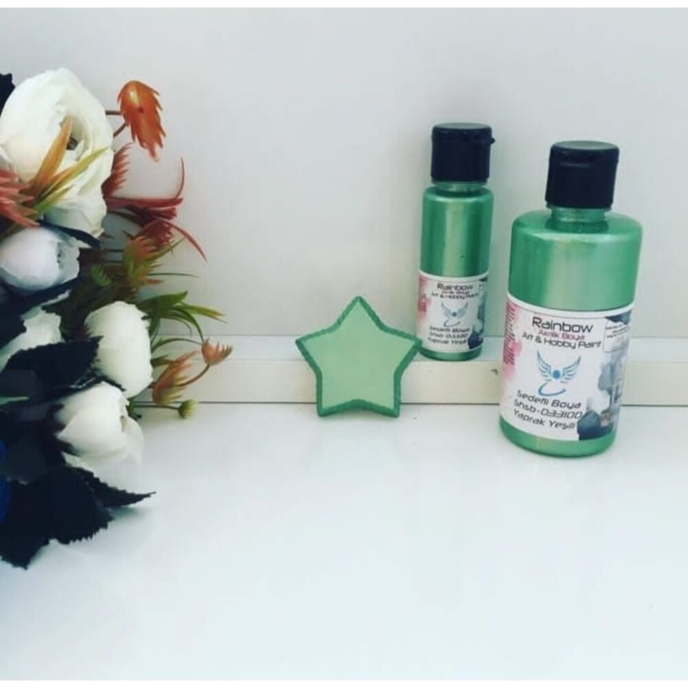 Sedefli Akrilik Boya - 100 ml Yaprak Yeşili
