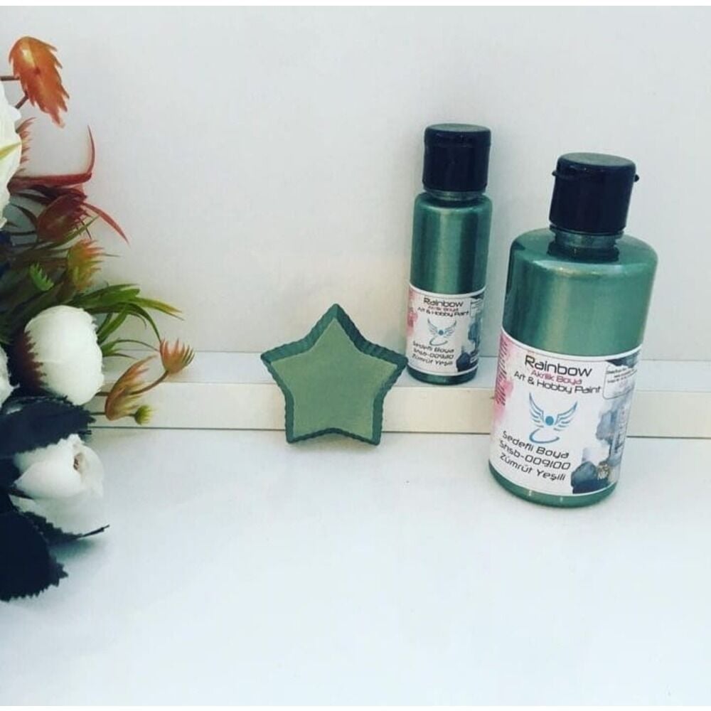 Sedefli Akrilik Boya - 100 ml Zümrüt Yeşili