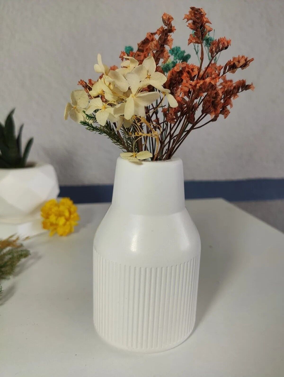 Çizgili Vazo Silikon Kalıp