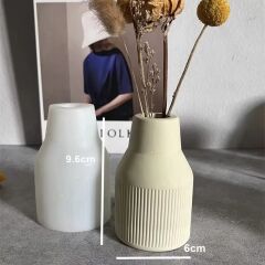 Çizgili Vazo Silikon Kalıp