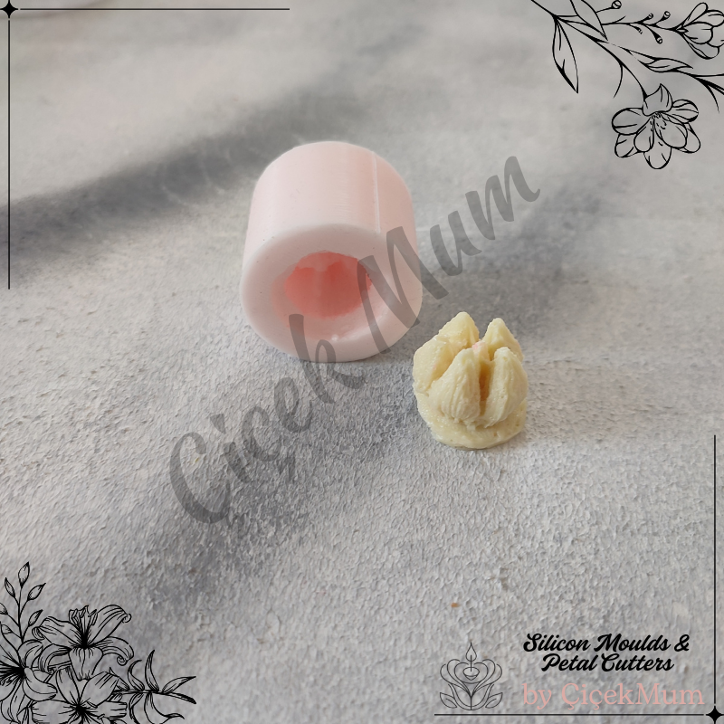 5 Tomurcuklu Çiçek Çekirdek Silikon Kalıp