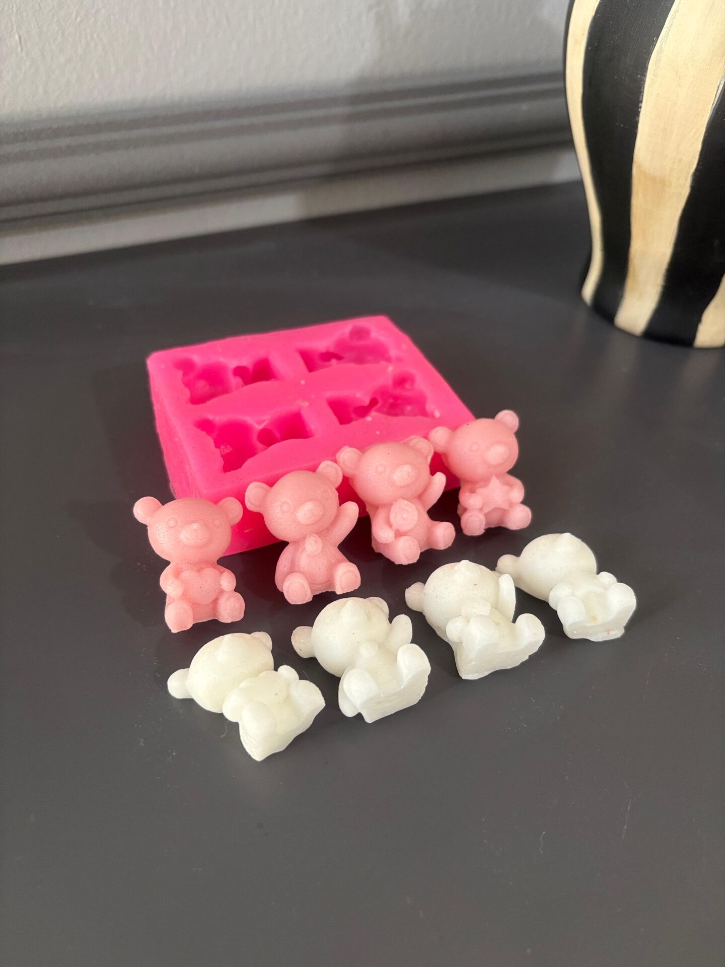 4'lü Ayıcık Figürleri Silikon Kalıp