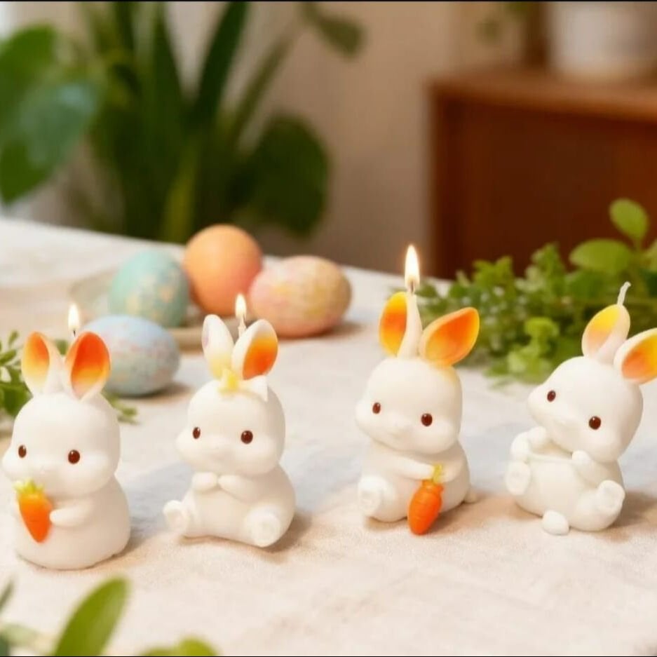 4’lü Tavşanlar Silikon Kalıp | Mum ve Obje Kalıbı
