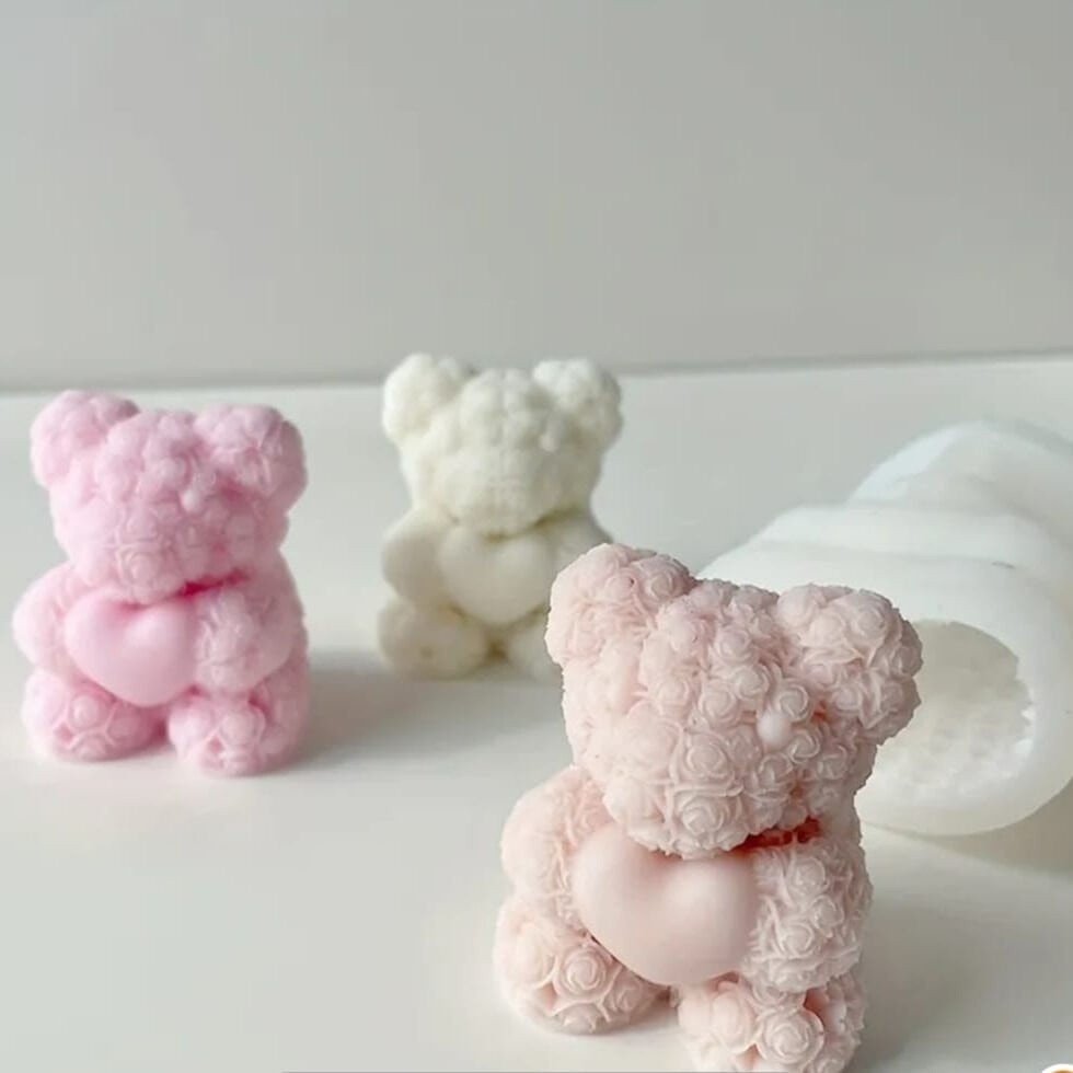 Kalpli Ayıcık Silikon Kalıp | Mum Ve Taş Tozu Kalıbı