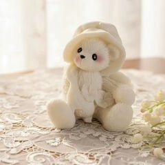 Çiçekli Ayıcık Silikon Kalıp | Mum ve Taş Tozu Kalıbı