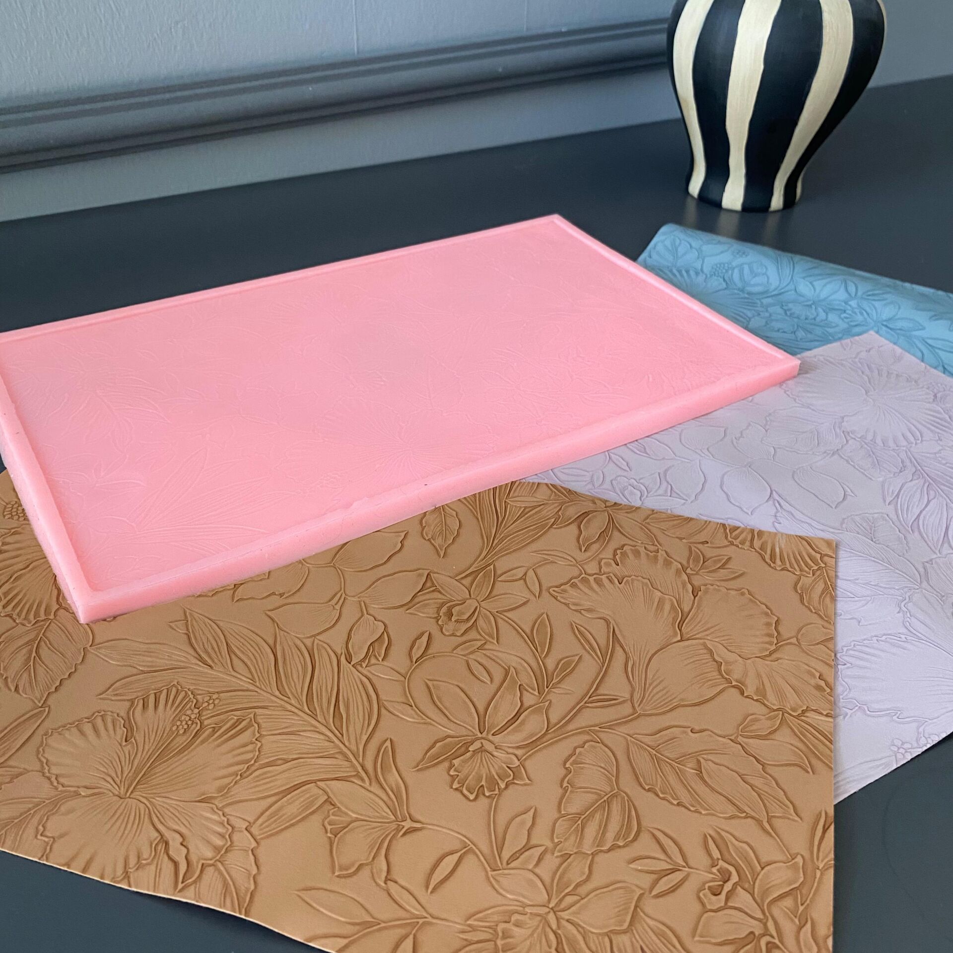 Çiçek Dokulu Silikon Kalıp