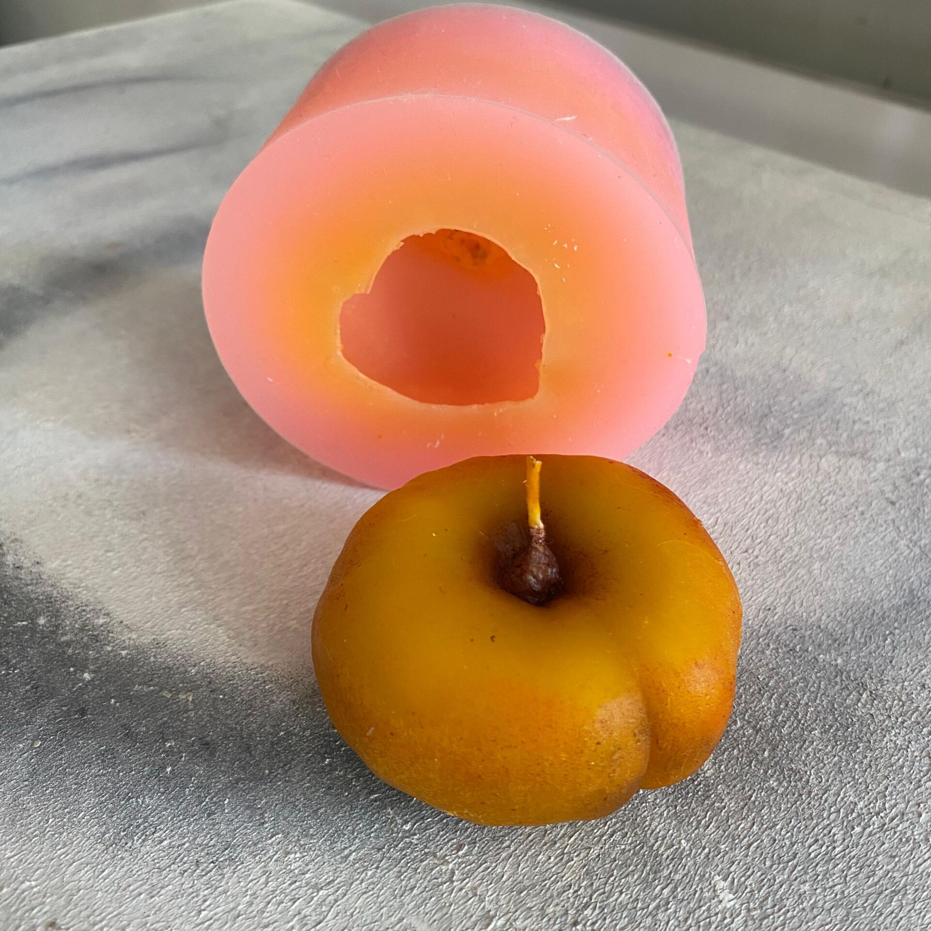 Yassı Şeftali Silikon Kalıbı | Meyve Kalıbı