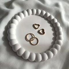 Boncuk Kenarlı Sunumluk/ Altlık/ Tabak Silikon Kalıp