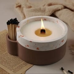 Kibritlikli Mumluk (Büyük) Silikon Kalıp