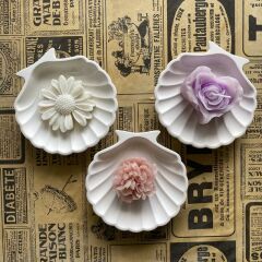 İstiridye Mum Sunumluk - Tabak Silikon Kalıp