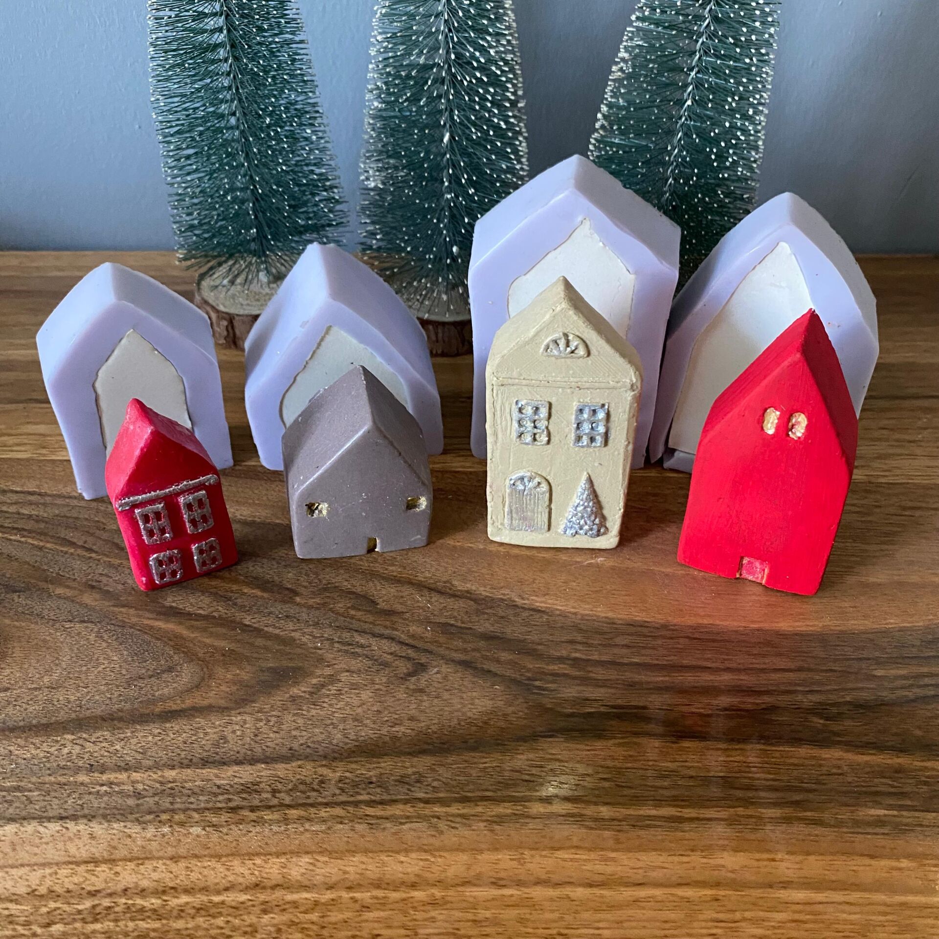 4'lü Evler Silikon Kalıp