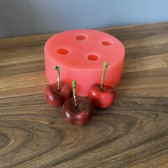 4'lü Büyük Kiraz Silikon Kalıp