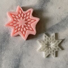 Kar Tanesi - 2 Silikon Mum Kalıbı