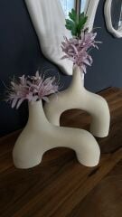 Arch vazo 2'li ( Krem Renk)