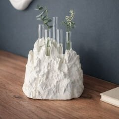 Cam Tüplü Dekor Vazo - Kaya Form ( Modüler)