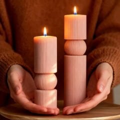 İskandinav Sütun Silikon Kalıp | Mum ve Taş Tozu Kalıbı