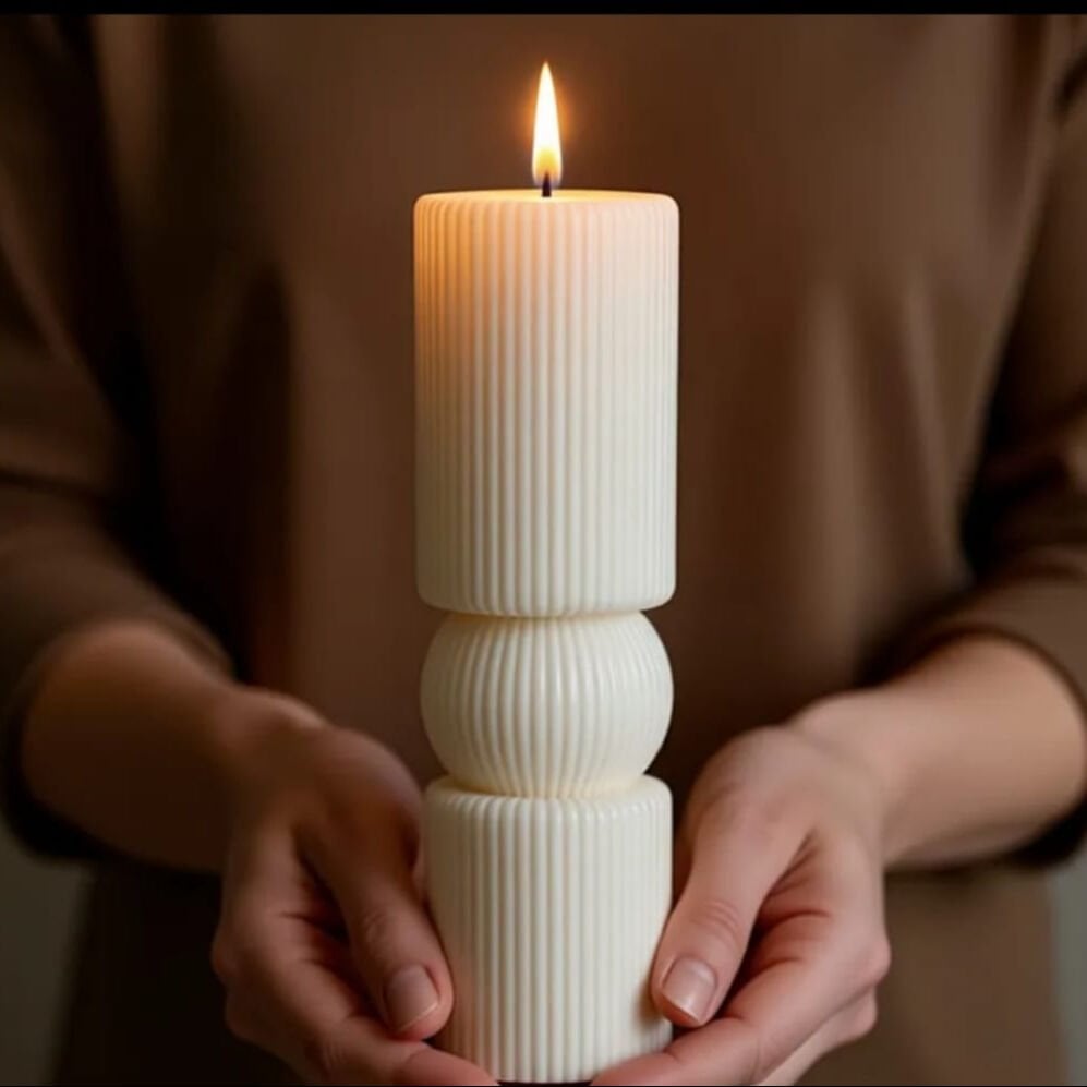 İskandinav Sütun Silikon Kalıp | Mum ve Taş Tozu Kalıbı