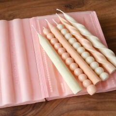 3'lü Şamdan Mum Silikon Kalıbı | Mum Kalıbı