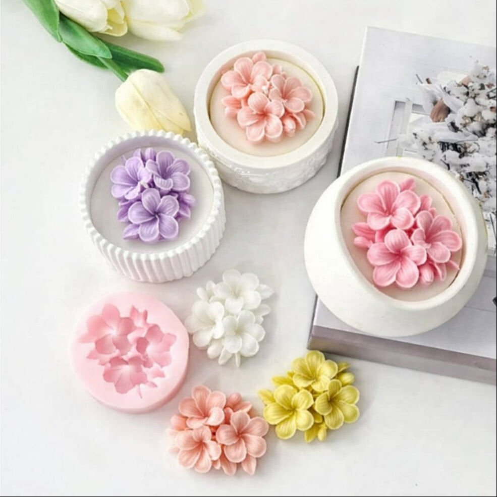 Plumeria Çiçeği Silikon Kalıp | Mum Ve Taş Tozu Kalıbı