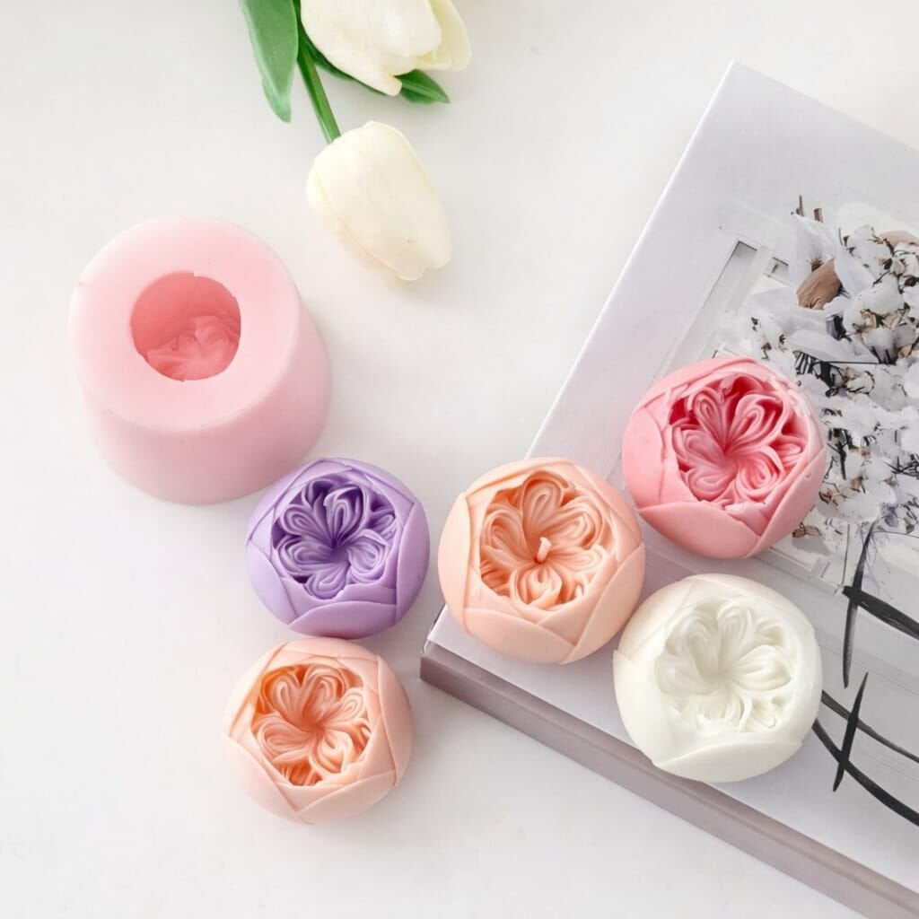 Top Şakayık Silikon Kalıp ( Küçük Boy)  | Mum ve Taş Kalıbı