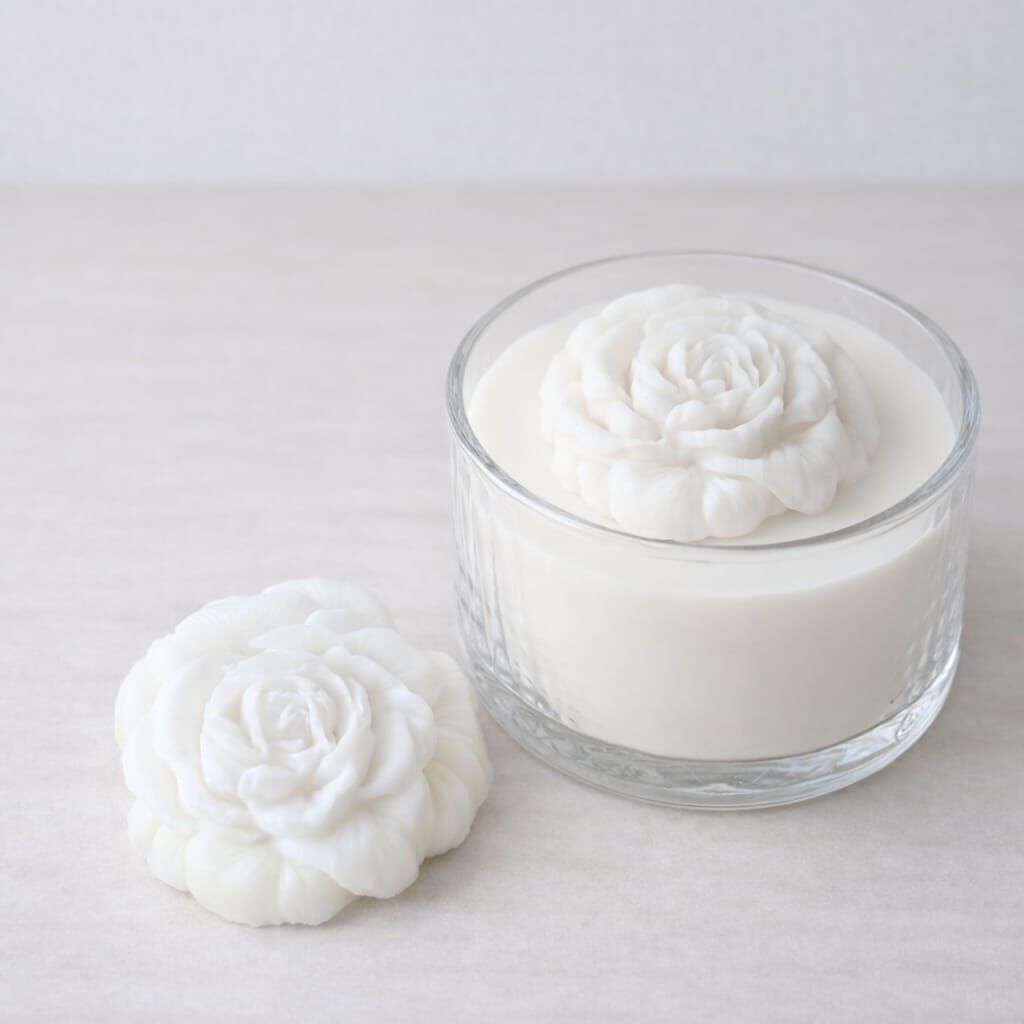 Açık Gül Silikon Kalıp | Mum Ve Taş Tozu Kalıbı