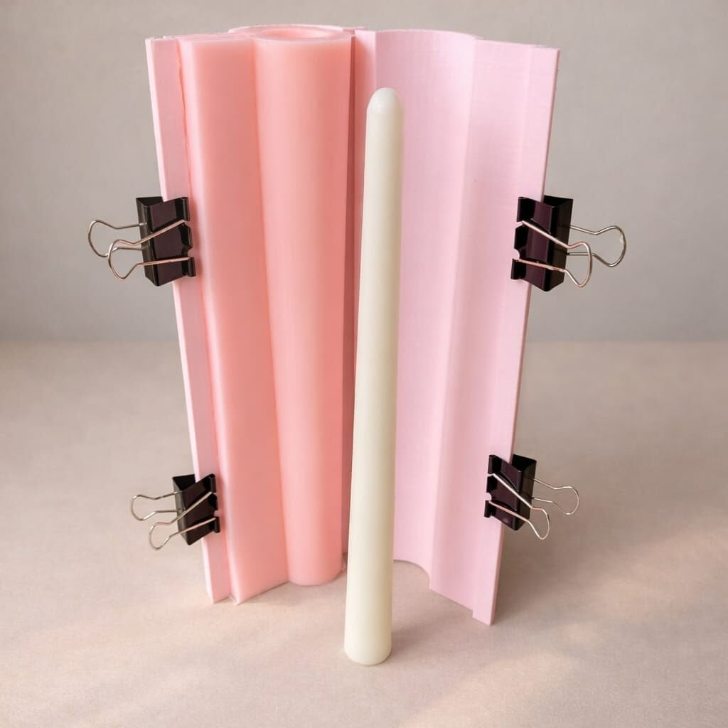 Uzun Form Şamdan Silikon Kalıp | Konik Şamdan Kalıbı