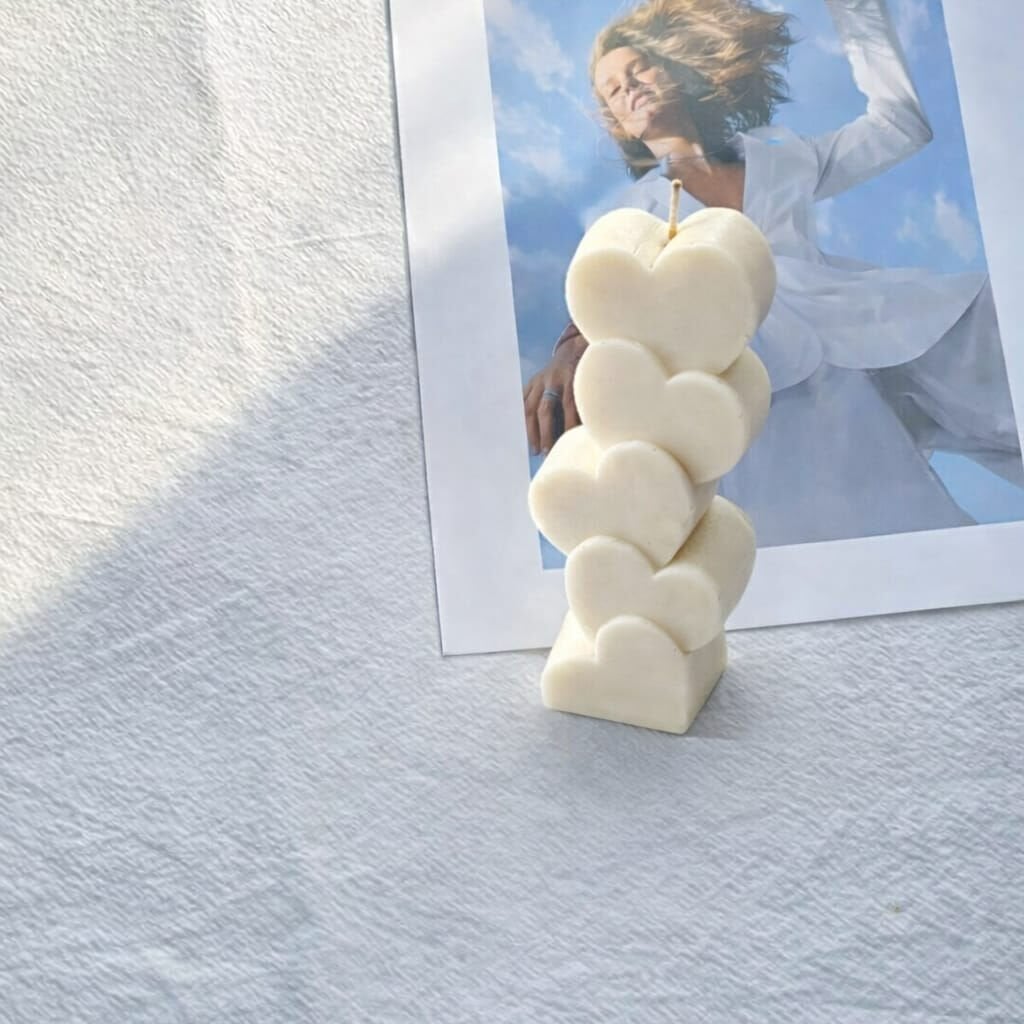 Kalp Mum Silikon Kalıbı | Çoklu Kalp Mum Kalıp