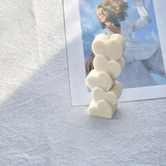 Kalp Mum Silikon Kalıbı | Çoklu Kalp Mum Kalıp