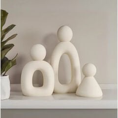 Modern Aile Figürü Silikon Kalıp Seti | Soyut Figür