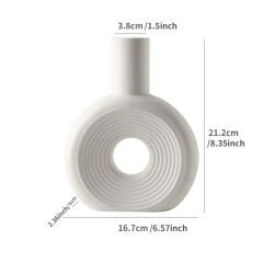 Çizgili Modern Dekoratif Vazo Silikon Kalıp Seti