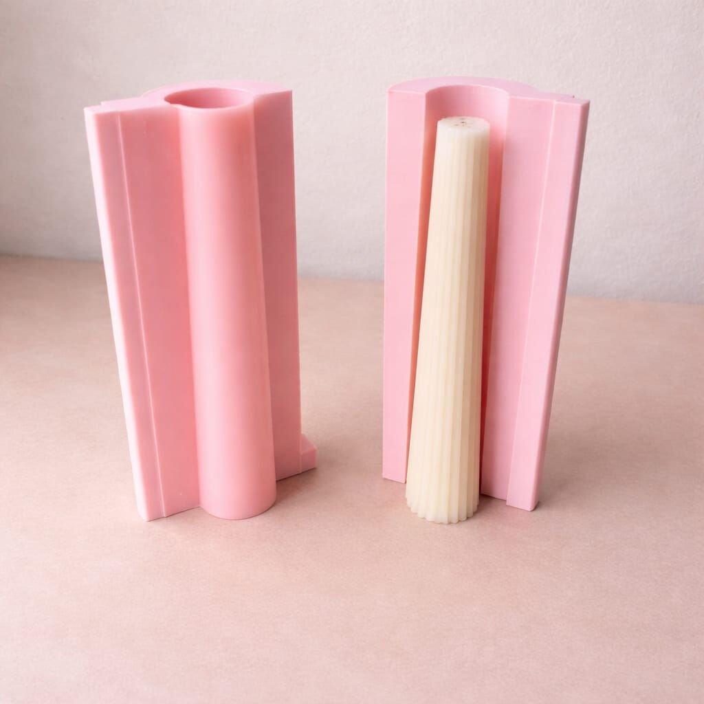 Tırtıklı Şamdan Silikon Kalıp 22.5 cm