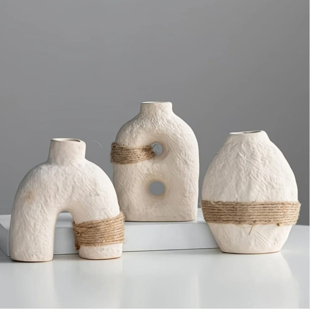 3'lü Dekoratif Vazo Seti Silikon Kalıp