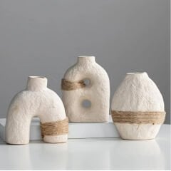 3'lü Dekoratif Vazo Seti Silikon Kalıp