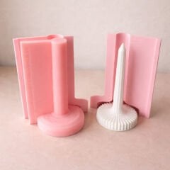 Modern Sütun Şamdan Silikon Kalıp | Mum Kalıbı